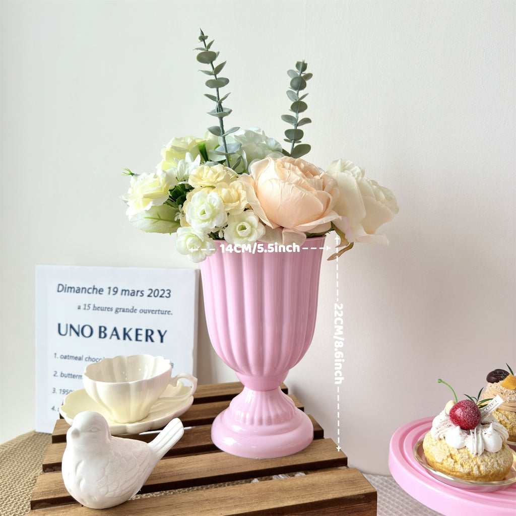 Mini Plastic Vase 1Pc - Flower Arrangement Pots For Centerpiece Table Decorations - Home Decor For Home Wedding Party Christmas