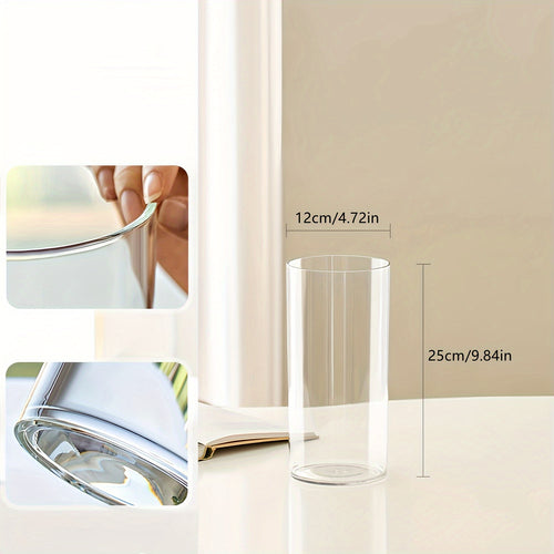 1pc Acrylic Transparent Cylinder Vase Decorative Vase, 4 Sizes to Choose from